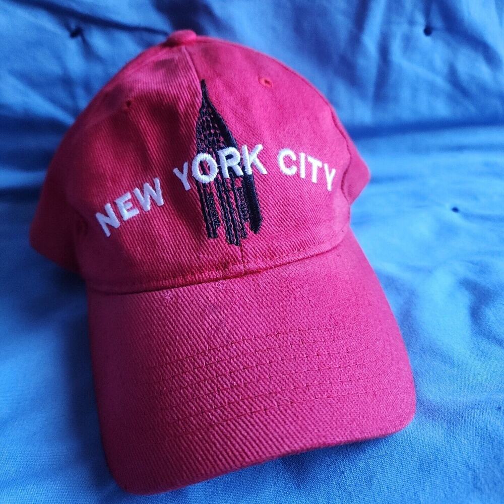 New York City Red Baseball Cap Trucker Hat Unisex Adjustable See Desc.